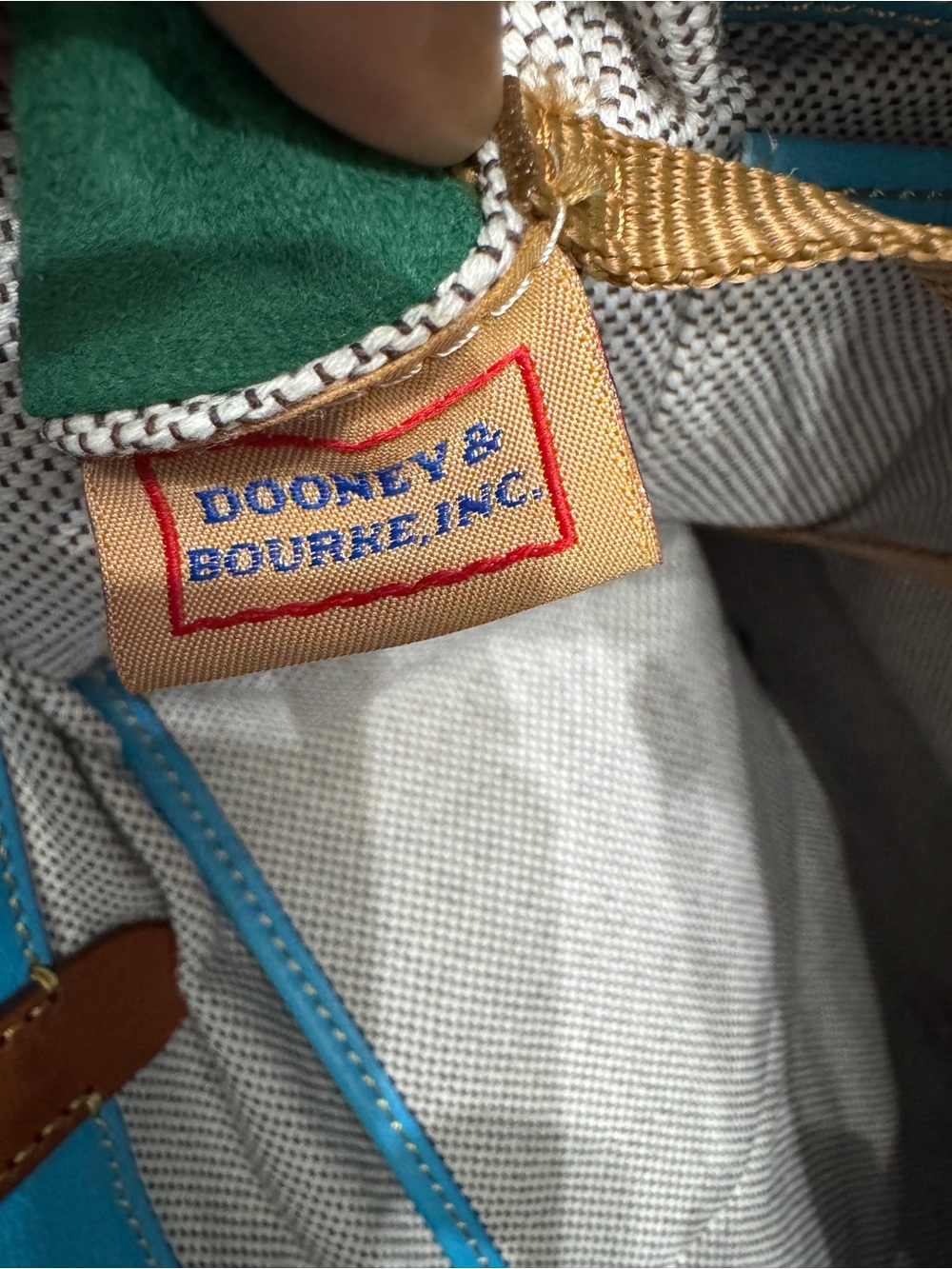 Dooney Florentine Leather Large Barlow Satchel Sky Blue - Picture 9 of 10